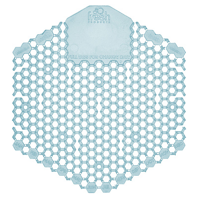 Fresh Products Wave 3D Urinal Deodorizer Screen, Ocean Mist Scent, Blue, 10/Box, 6 Boxes/Carton (FRS3WDS60OMI)