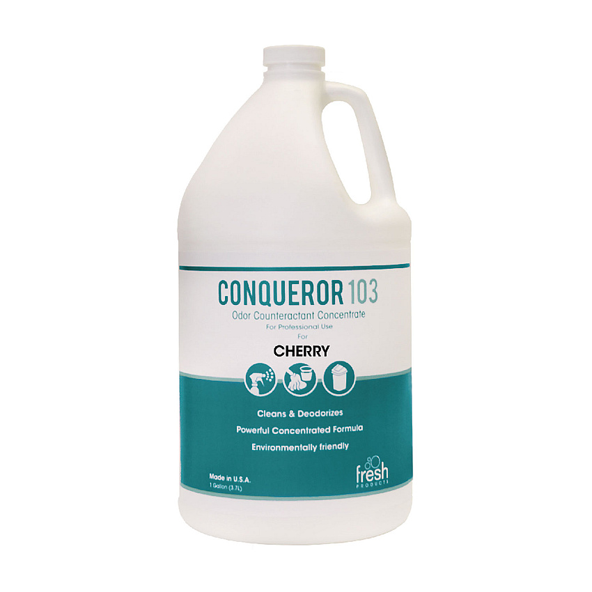 Fresh Products Conqueror 103 Odor Counteractant Concentrate, Cherry, 1 gal Bottle, 4/Carton (FRS1WBCHCT)