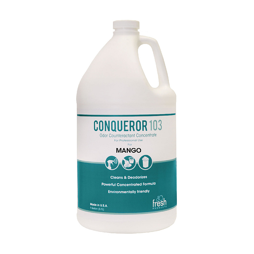 Fresh Products Conqueror 103 Odor Counteractant Concentrate, Mango, 1 gal Bottle, 4/Carton (FRS1WBMG)