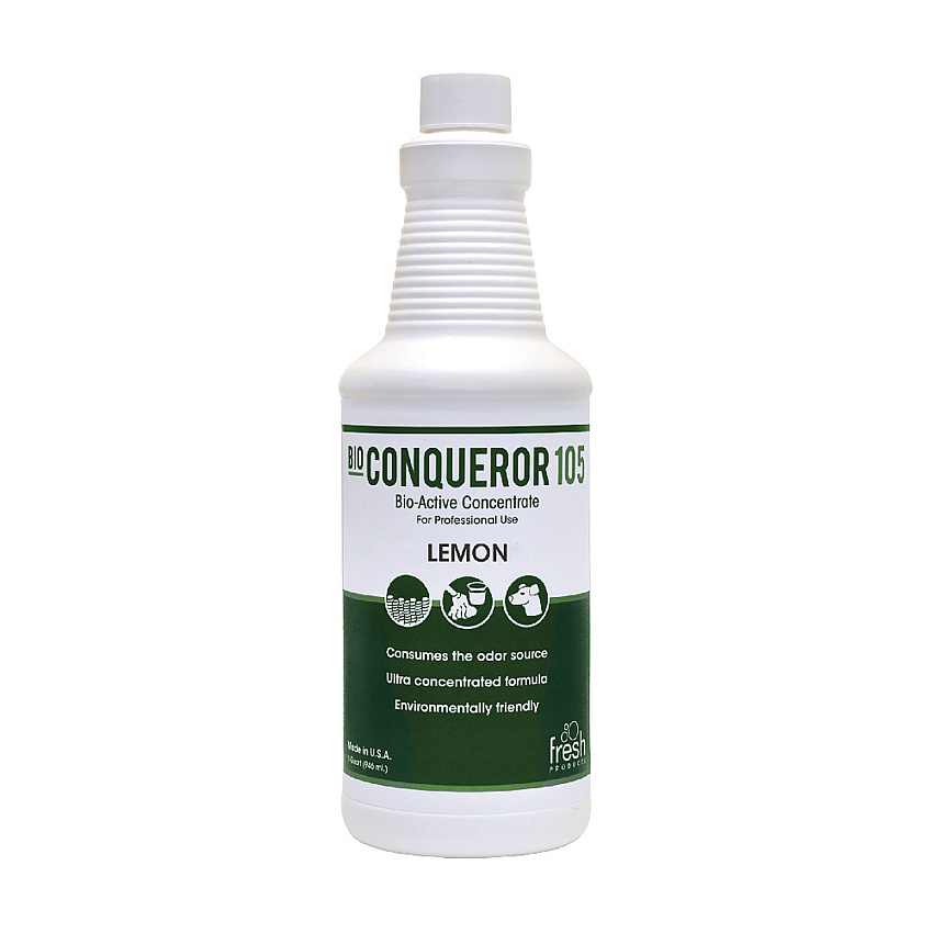 Fresh Products Bio Conqueror 105 Enzymatic Odor Counteractant Concentrate, Citrus, 32 oz Bottle, 12/Carton (FRS1232BWBCT)