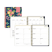 Blue Sky Day Designer Peyton Create-Your-Own Cover Weekly/Monthly Planner, Floral Artwork, 11 x 8.5, Navy, 12-Month (Jan to Dec): 2026 (103617)