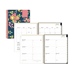Blue Sky Day Designer Peyton Create-Your-Own Cover Weekly/Monthly Planner, Floral Artwork, 11 x 8.5, Navy, 12-Month (Jan to Dec): 2026 (103617)