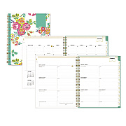 Blue Sky Day Designer Peyton Create-Your-Own Cover Weekly/Monthly Planner, Floral Artwork, 11 x 8.5, White, 12-Month (Jan-Dec): 2026 (103618)
