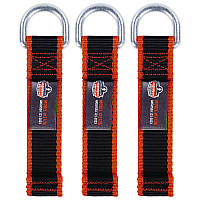ergodyne Squids 3706 Web Tool Tether Attachment with D-Ring Tool Tails, 5 lb Max Working Capacity, 5.5" Long, Black, 3/Pack (EGO19710)