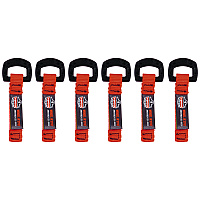 ergodyne Squids 3707 Web Tool Tether Attachment w/ Non-Conductive D-Ring Tool Tails, 2 lb Max Working Capacity, 3.5", Orange, 6/Pack (EGO19711)
