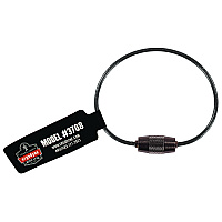 ergodyne Squids 3708 Wire Tool Attachment w/Screw Gate Tool Tail, 3 lb Max Working Capacity, 6" Long, Black, 6/Pack (EGO19713)