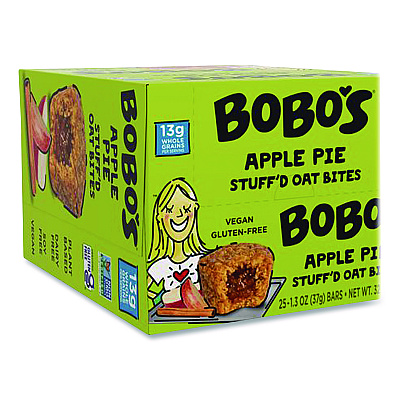 Bobo's Stuff'D Apple Pie Oat Bites, 1.3 oz Bar, 25/Box (00215)