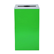Alpine 29 Gallon Trash/Recycling Cans, Steel, Green Can with Mixed Lid (ALH4450KITGRNM)