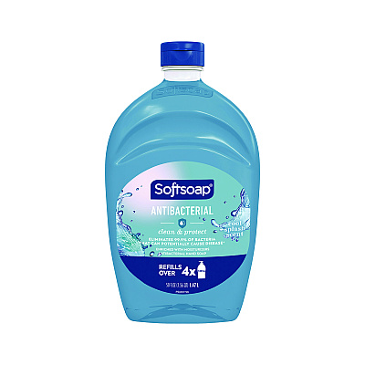 Softsoap Antibacterial Liquid Hand Soap Refill, Cool Splash, 50 oz Bottle (CPC61031016EA)