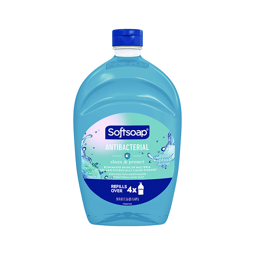 Softsoap Antibacterial Liquid Hand Soap Refill, Cool Splash, 50 oz Bottle (CPC61031016EA)