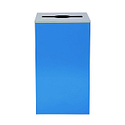 Alpine 29 Gallon Trash/Recycling Cans, Steel, Blue Can with Mixed Lid (ALH4450KITBLUM)