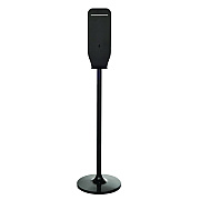 Alpine Stainless Steel Universal Sanitizer and Soap Dispenser Stand, 14.5" dia x 55.5" h, Black (ALH430STANDBLK)
