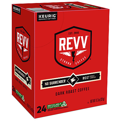 revv NO SURRENDER K-Cup, Dark Roast, K-Cup, 24/Box (GMT6873)