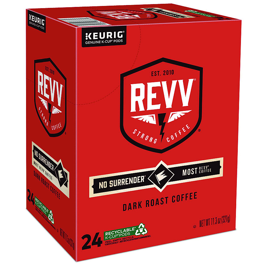 revv NO SURRENDER K-Cup, Dark Roast, K-Cup, 24/Box (GMT6873)