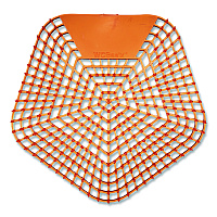 Boardwalk Anti-Splash Urinal Screen, Mango Mist Scent, Orange, 0.11 oz, 10/Box (1006)