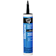 DAP SILICONE PLUS Premium Window, Door and Siding 100% Silicone Sealant, 9.8 oz Tube, Black (DAP7079808642)