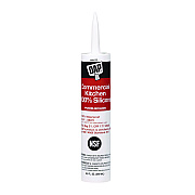 DAP Commercial Kitchen Silicone Sealant, 9.8 oz Tube, White (DAP7079808656)