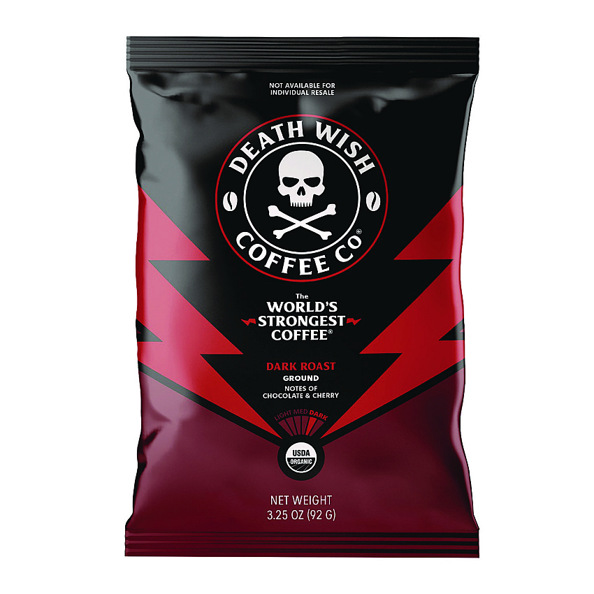 Death Wish Coffee Coffee Frac Pack, Regular, 3.25 oz Fraction Pack, 25/Carton (DEWEWC34354)