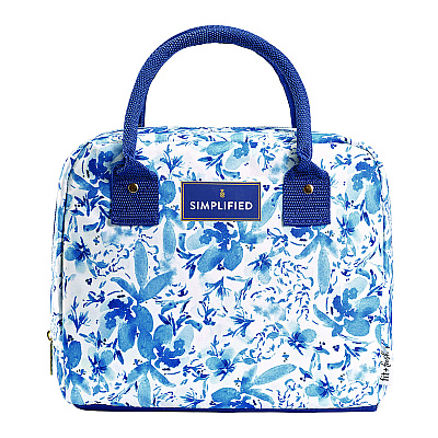 fit + fresh Simplified Lunch Bag, 9 x 6 x 10, Blue Floral (FAF7039SIM3166)