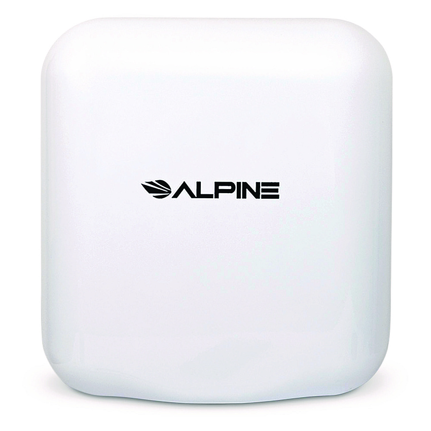 Alpine Hemlock Commercial Automatic 120V Hand Dryer, 6.68 x 11.41 x 12.31, Stainless Steel, White (ALHALP40010WHI)