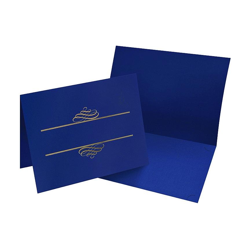 Great Papers Embossed Foil Certificate Holders, 80-lb Paper, Navy, 5/Pack (GRP903119)
