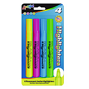 LIQUI-MARK Brite Spots Tank Highlighters, Assorted Ink Colors, Chisel Tip, Assorted Barrel Colors, 4/Pack (LQM41580)
