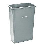 Alpine Slim 23 Gallon Indoor Trash Can, Plastic, Gray (ALH477GRY)