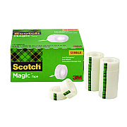 Scotch Magic Tape Cabinet Pack, 1" Core, 0.75" x 27.7 yds, Clear, 12/Pack (MMM810K12CP)