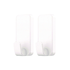 Command X-Large Utility Hooks, Plastic, White, 10 lb Capacity, 2 Hooks and 6 Strips/Pack (MMM170102ES)