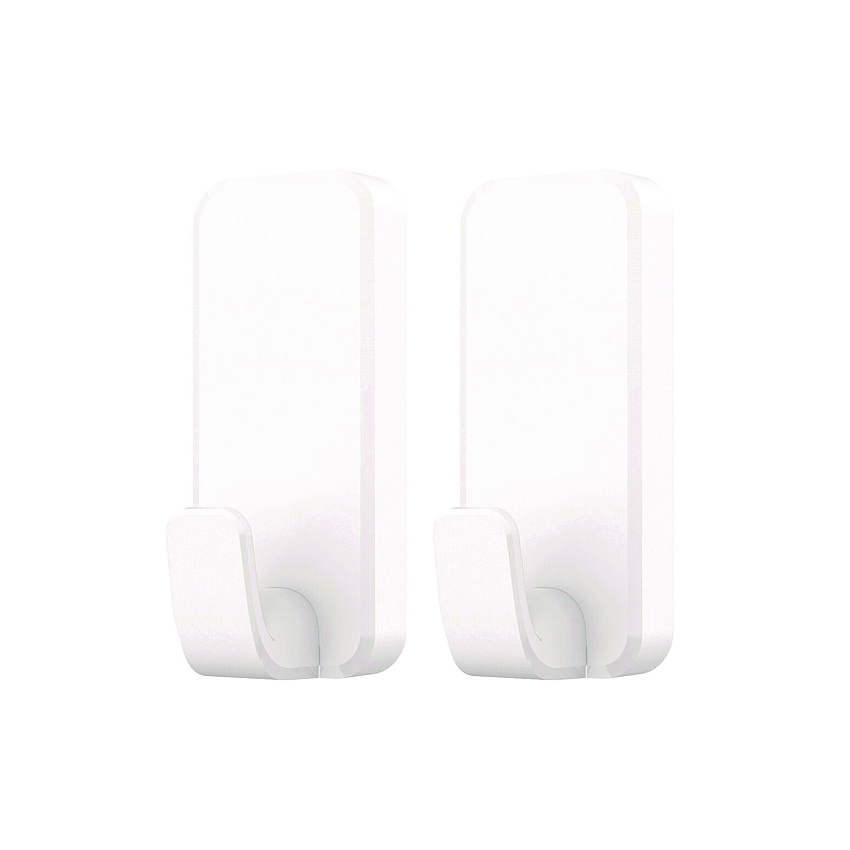 Command X-Large Utility Hooks, Plastic, White, 10 lb Capacity, 2 Hooks and 6 Strips/Pack (MMM170102ES)
