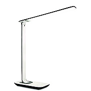 MOUNT-IT! Turcom RelaxaLight Dimmable LED Desk Lamp with USB, Adjustable Neck, 16" to 28.5" High, White (MNITS7005)