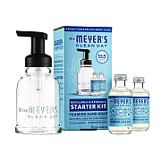 Mrs. Meyer's Foaming Hand Soap Concentrate Starter Kit, Rain Water, (2) 2 oz Refill Bottles, 10 oz Dispenser Bottle (MTH355607)