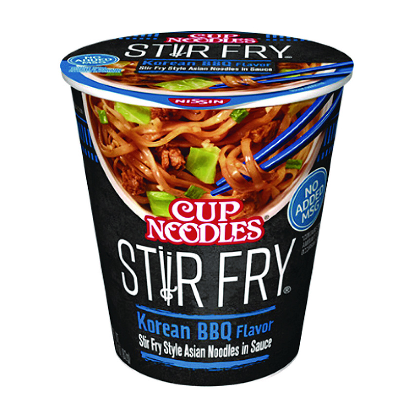Nissin Cup Noodles Stir Fry, Korean BBQ, 2.89 oz Cup, 6/Carton (NSFNIS42403)