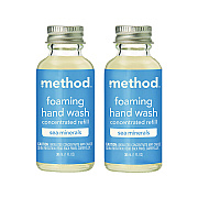Method Refill + Reuse Foaming Hand Soap Refill, Sea Minerals, 1 oz Refill Bottle, 2/Pack (MTH356009)