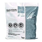 Sani Professional AF3 Germicidal Disposable Wipes, 1-Ply, 7.5 x 15, Unscented, White, 160 Wipes/Zip Seal Bag (PDIP2450PPK)
