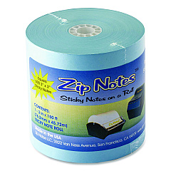 Zip Notes Dispenser Refill Roll, Unruled, Approx: 600 3 x 3 Sheets, 3" x 150 ft Roll, Blue (0025)