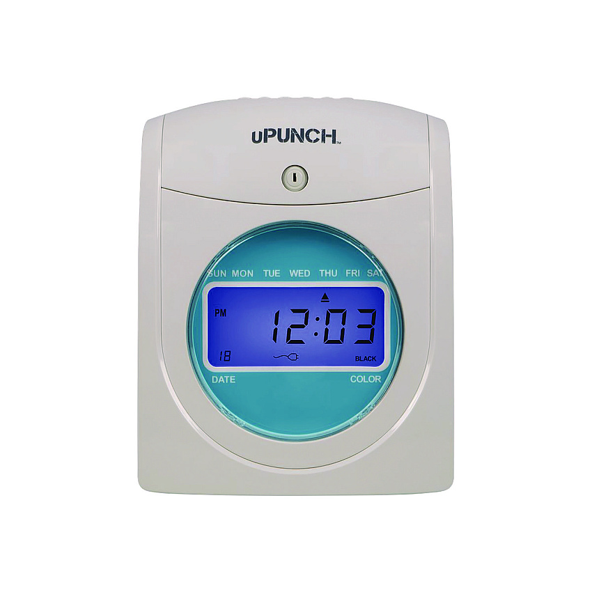 uPunch Digital Auto-Align Punch Time Clock Bundle, White (PPZSB1200)