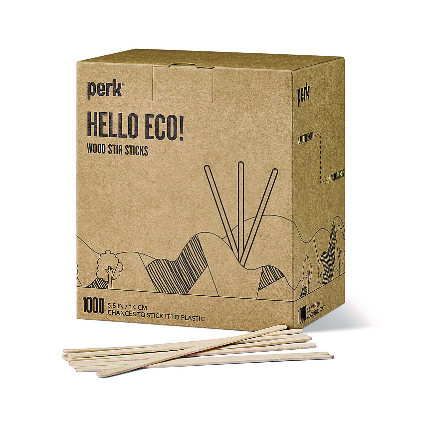 Perk Wood Stirrer, 5.5", 1,000/Pack (PRKPK61996)