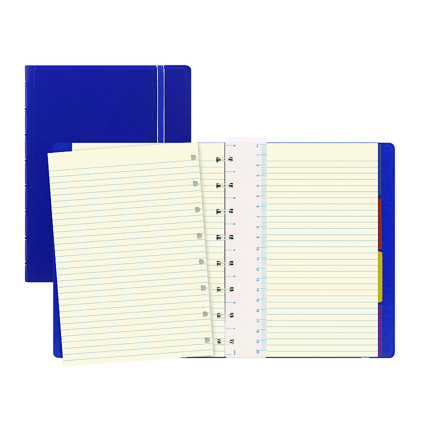 Filofax Notebook, 1-Subject, Narrow Rule, Bright Blue Cover, (112) 8.25 x 5.81 Sheets (REDB115009U)