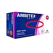 AMBITEX L5201 Series Powder-Free Latex Gloves, Ivory, Small, 100 Gloves/Box, 10 Boxes/Carton (TXILSM5201CT)