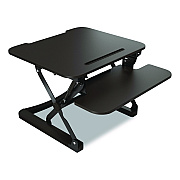 Union & Scale FlexFit Manual Adjustable Desk Converter, 26.7 x 30.8 x 5.9 to 19.6, Black (UN44901)