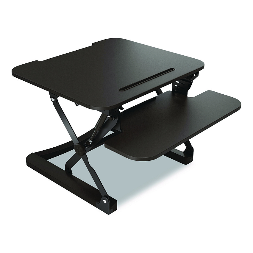 Union & Scale FlexFit Manual Adjustable Desk Converter, 26.7 x 30.8 x 5.9 to 19.6, Black (UN44901)