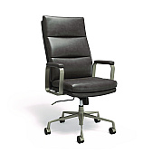 Union & Scale Industria 3-40C Ergonomic Bonded Leather Swivel Manager Chair, Supports Up to 275 lbs, 18.31" to 21.85" Seat Height, Gray (UOSUN61463CC)