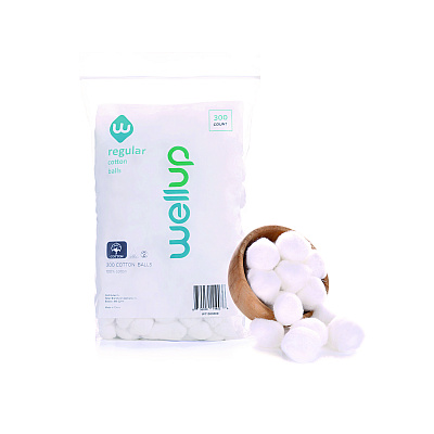 WellUp Regular Cotton Ball, 300/Pack (WEUW11300300)