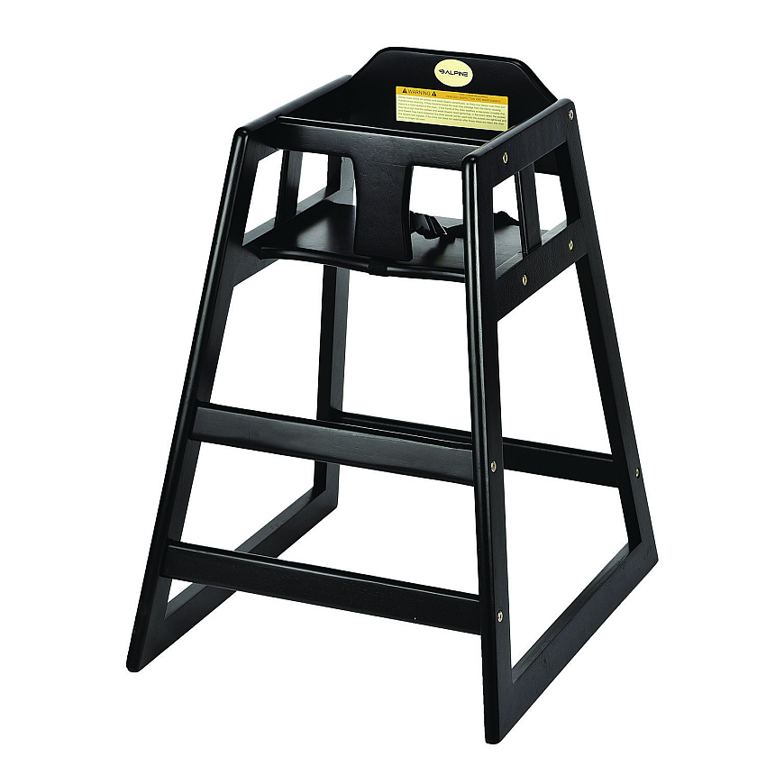Alpine Wooden Stackable High Chair, Supports Up to 50 lb, 29.02" h, Espresso (ALHALP41201ESP)