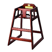Alpine Wooden Stackable High Chair, Supports Up to 50 lb, 29.02" h, Mahogany (ALHALP41201MA)