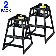 Alpine Wooden Stackable High Chair, Supports Up to 50 lbs, 29.02" h, Espresso, 2/Pack (ALHALP41202ESP)
