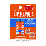 O'Keeffe's Lip Repair Cooling Lip Balm, 0.15 oz Stick, 2/Pack (GORK1710402)