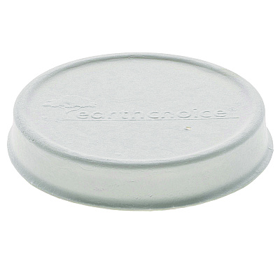 Pactiv Evergreen EarthChoice PFAS-Free Compostable Soup Cup Lid, For 8-16 oz Soup Cups, 4" Diameter, White, Sugarcane, 500/Carton (PCTLMC81216ECBB)