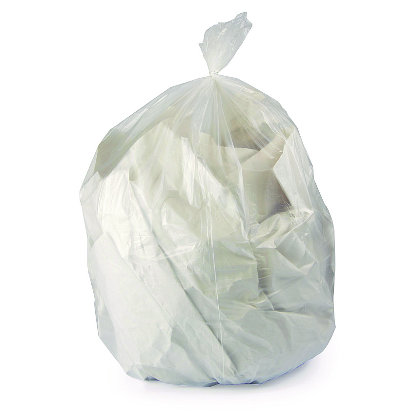 Heritage Linear Low-Density Can Liners, 16 gal, 0.5 mil, 24" x 32", Clear, 500/Carton (HERH4832MCR01)